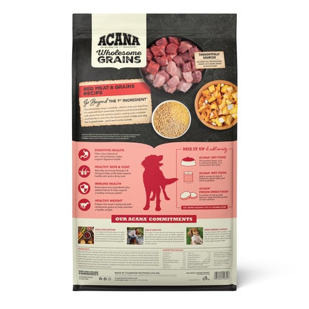 Acana Grain Inclusive Canine Dry Food Red Meat Recipe Wholesome